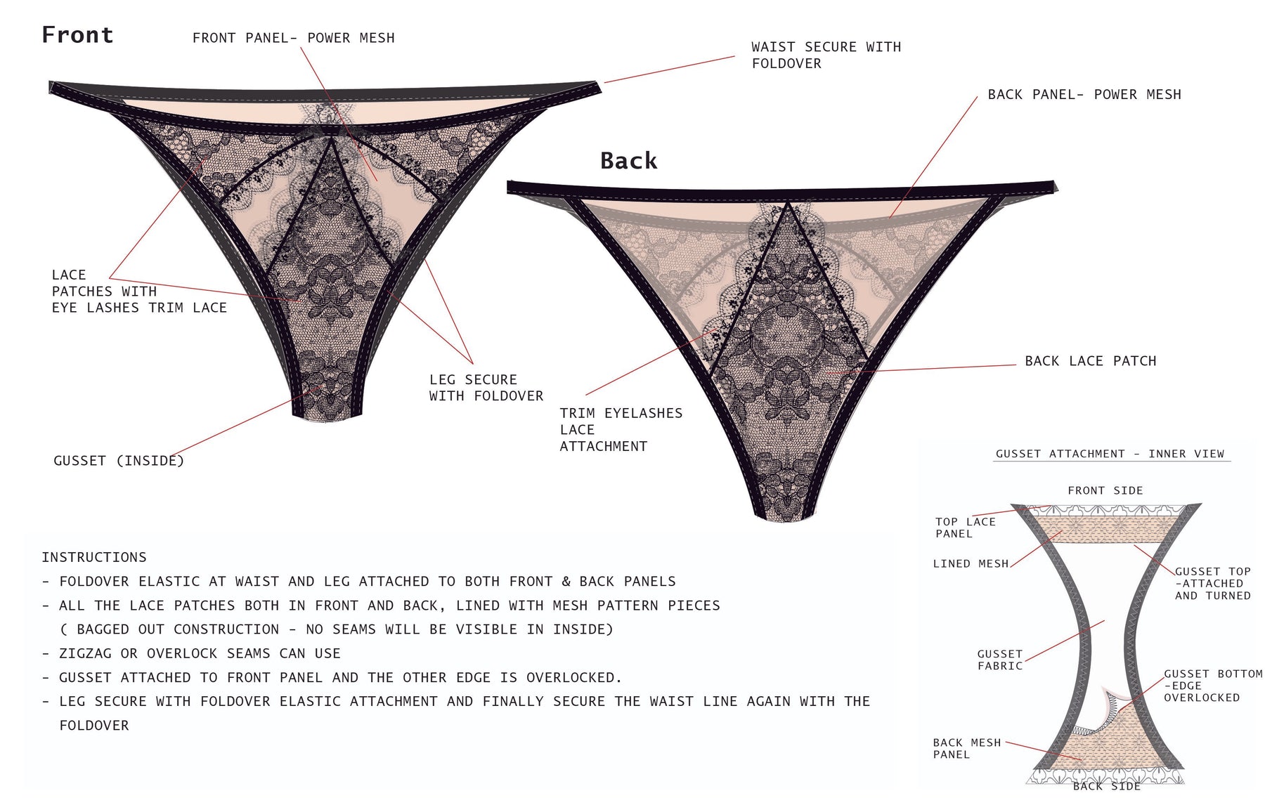 patterns sewing lingerie 