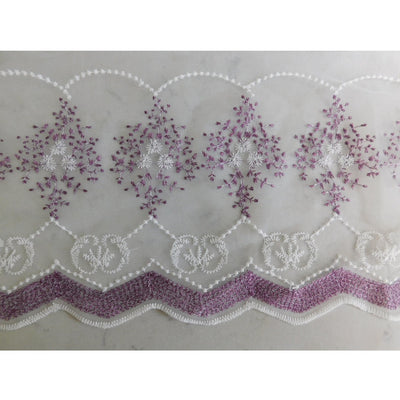 Lavender Field Embroidered Lace - Michelle's Armoire